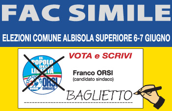 fac simile di scheda elettorale